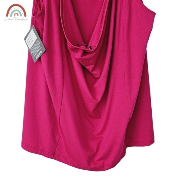 New! Nux Exhale Tank Pink Sleeveless Athletic Yoga Top - Picture 7 of 10